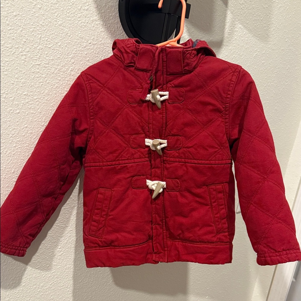 Cozy Kids Red Toggle Puffer Jacket